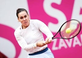 Nuria Párrizas, en un partido anterior del circuito WTA.