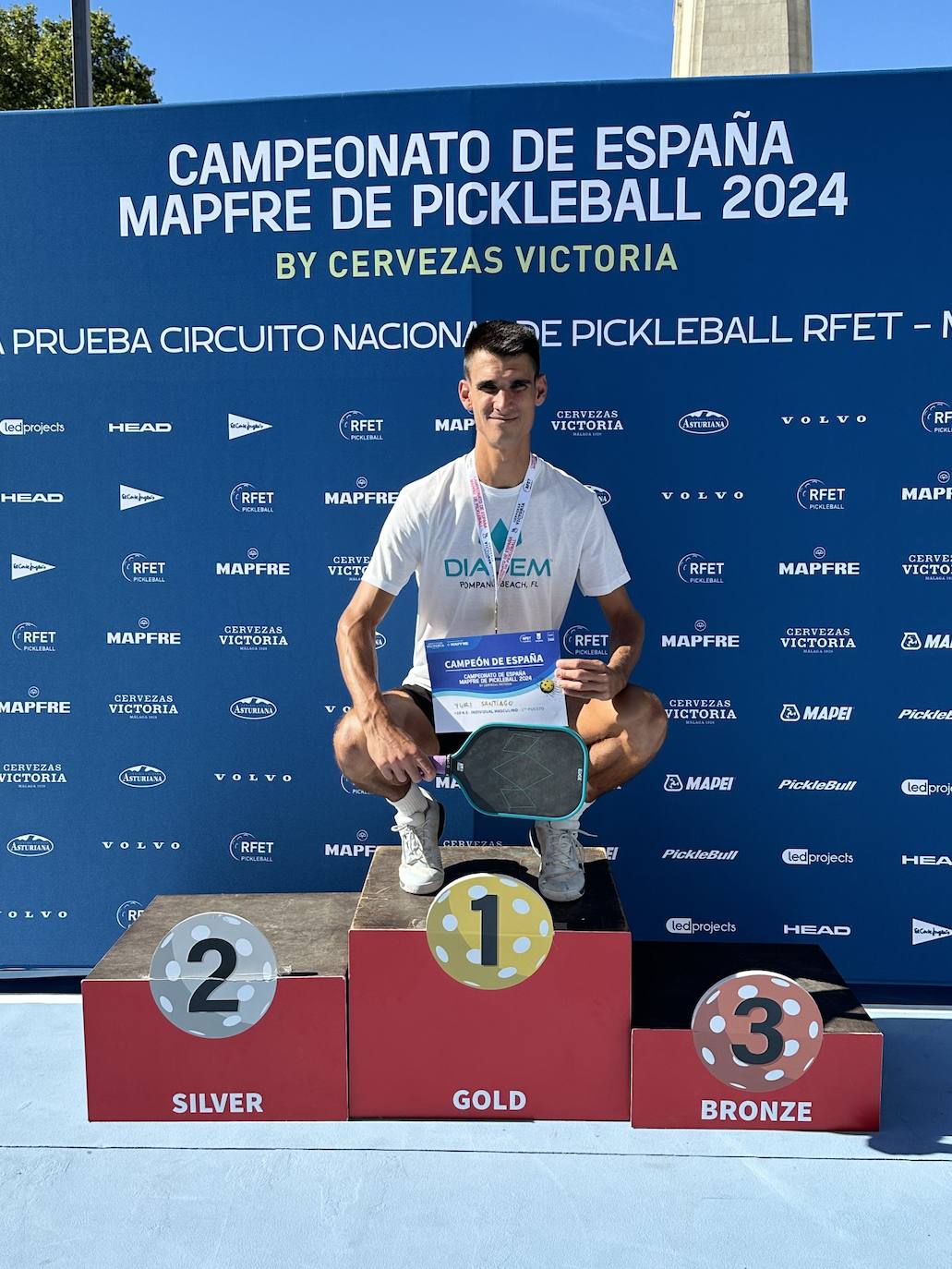 El granadino Yuri Syromolotov, campeón nacional de pickleball.