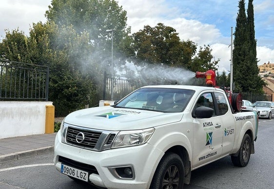 Pinos Puente fumiga sus calles.