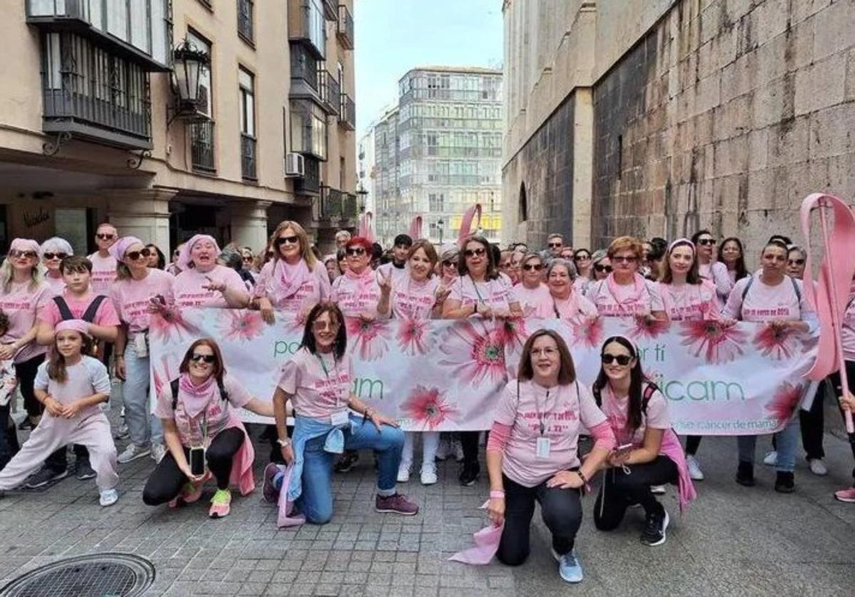 Imagen de la marcha 'Jaén se viste de Rosa' en la pasada edición.