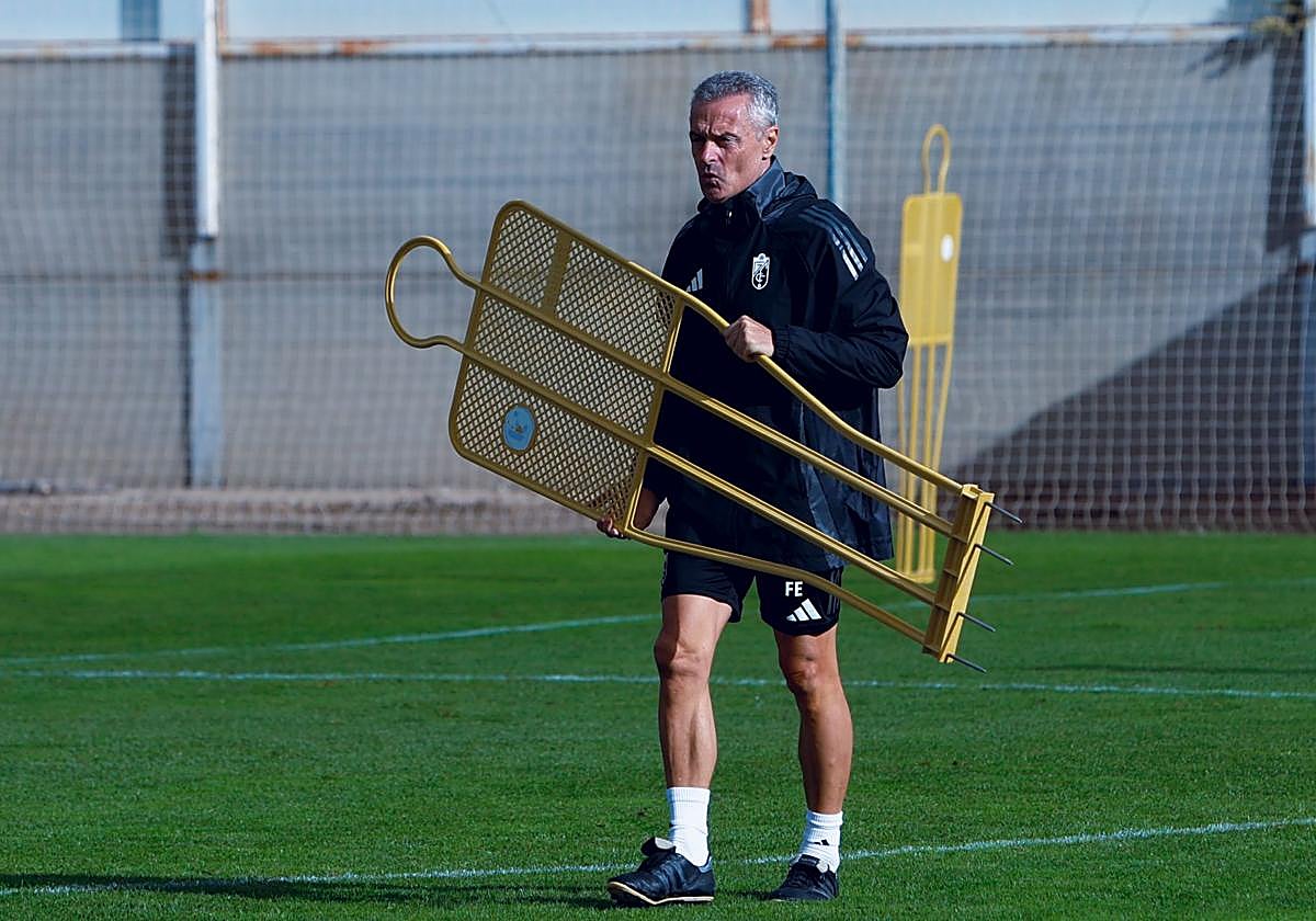 Escribá, en un entrenamiento del equipo.