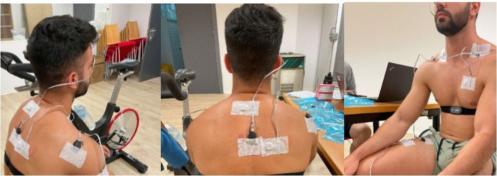 Un voluntario en una de las pruebas realizadas por el investigador.