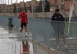 Giorgi Tsitaishvili sale a entrenar el pasado miércoles en la Ciudad Deportiva.