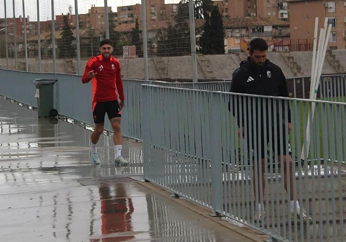 Giorgi Tsitaishvili sale a entrenar el pasado miércoles en la Ciudad Deportiva.