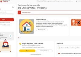 Imagen de la Oficina Virtual Tributaria del Ayuntamiento de Almería.