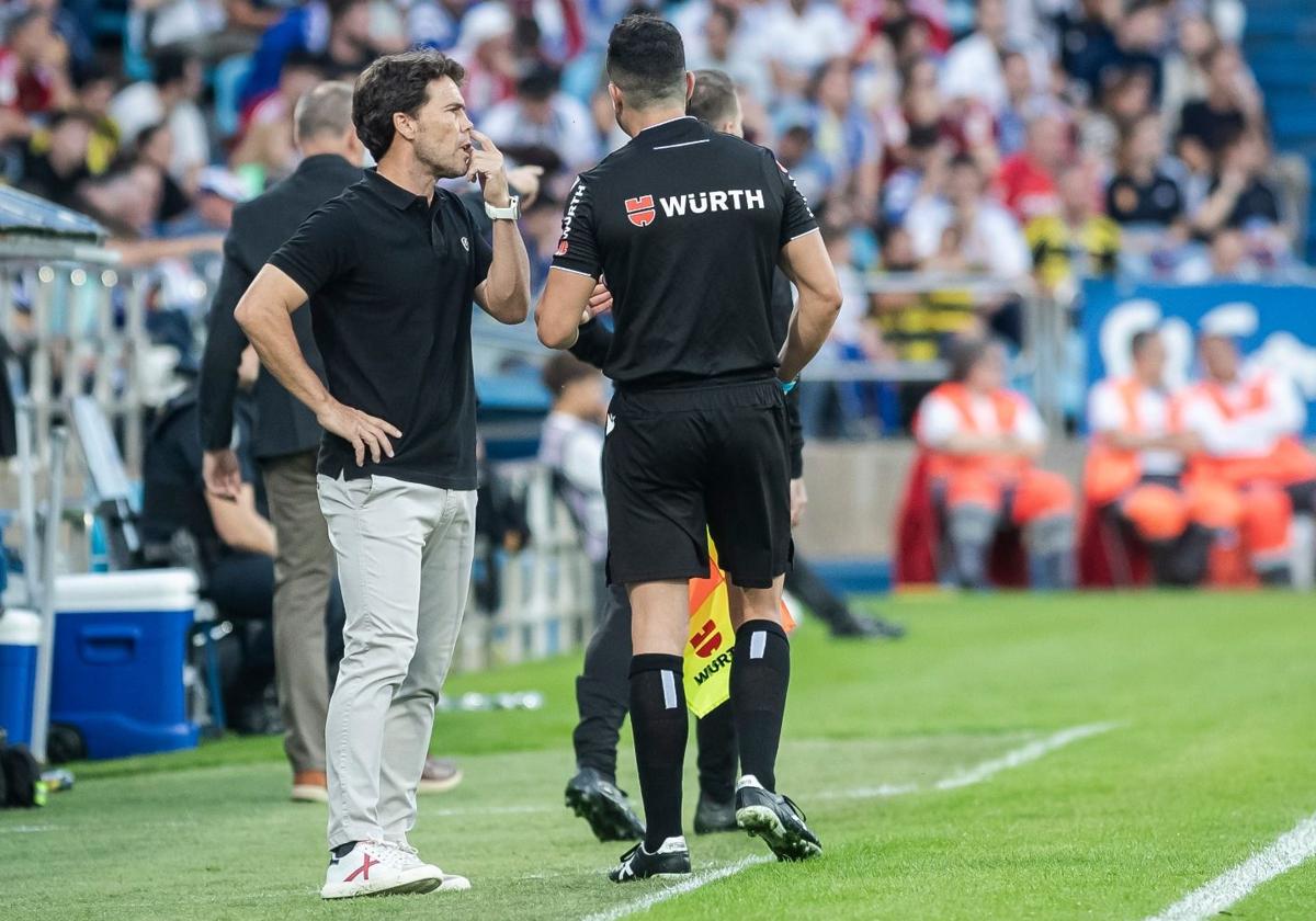 Rubi durante el partido contra el Zragoza en la Romareda.