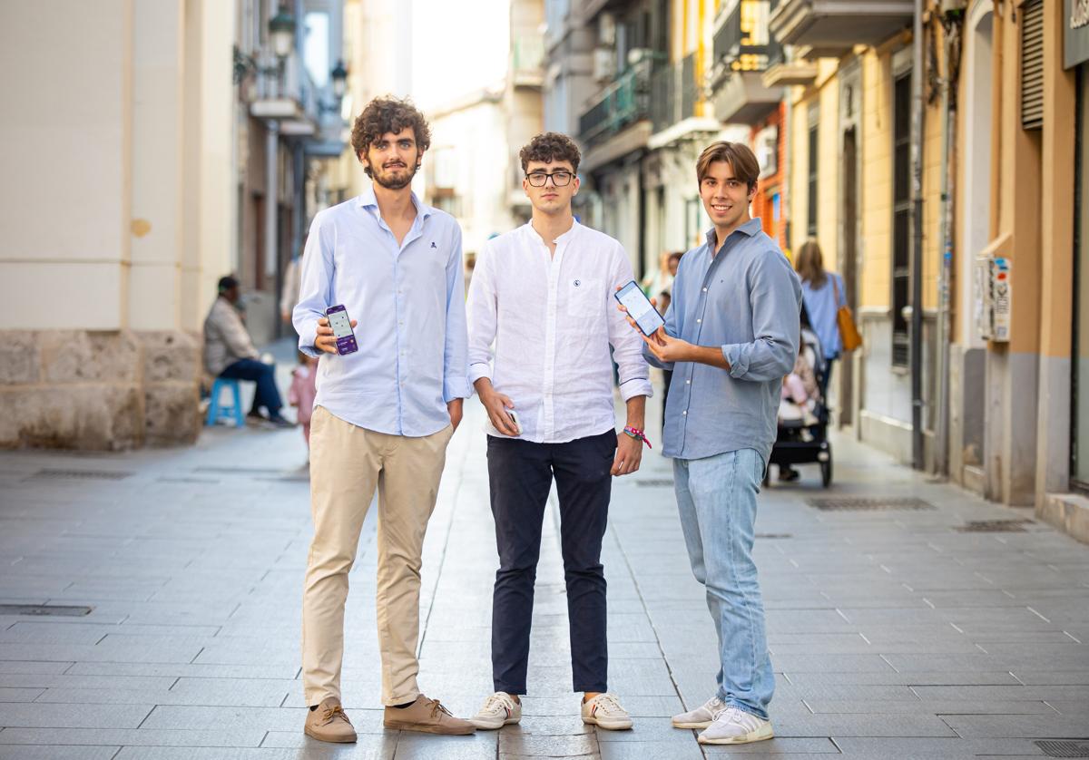 Los jóvenes emprendedores Enrique Fernández, Javier Fernández y Eduardo Mateos