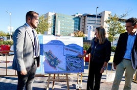 Visita institucional a las obras de la glorieta del PTS.