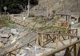 Pasarela que se aprovechará en la Senda Litoral.