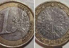 Moneda de 1 euro vendida en eBay por 2.990 euros.