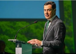 El presidente de la Junta, durante su intervención.