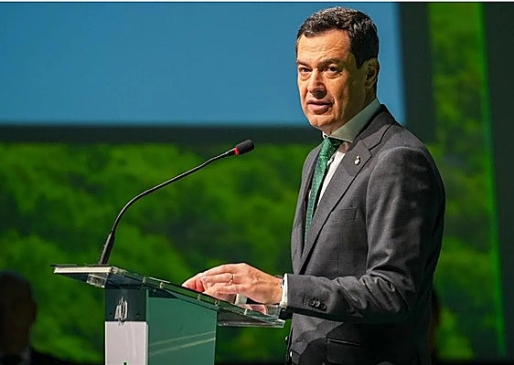 El presidente de la Junta, durante su intervención.