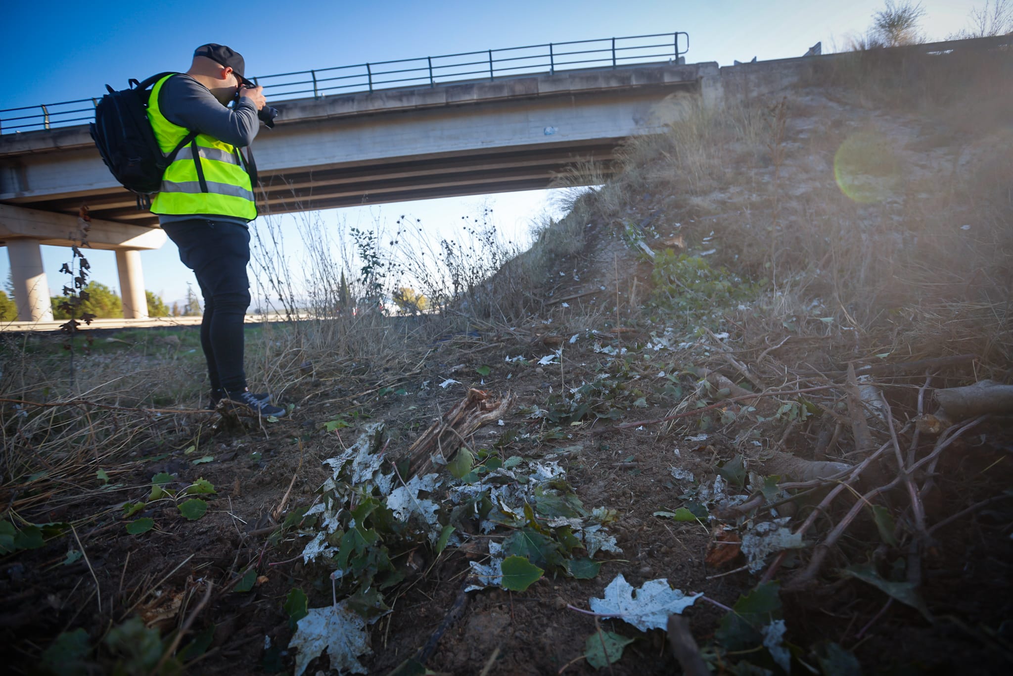 El lugar del accidente mortal de la A-92 en Moraleda de Zafayona