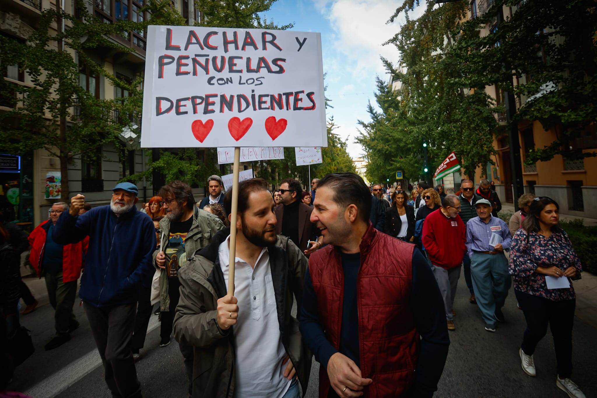 Las imágenes de la manifestación en Granada por la situación de la dependencia