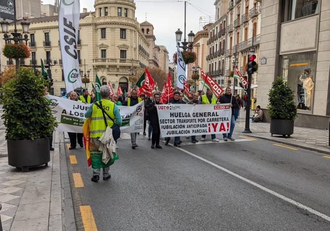 En torno a un centenar de personas se han manifestado en el centro de Granada sin incidencias alguna.