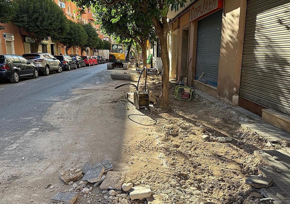 Intervención en la calle Martínez Montañés.