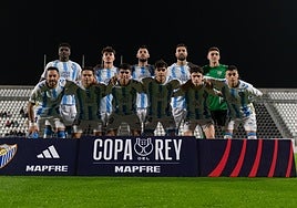Alineación titular malaguista contra el Estepona.