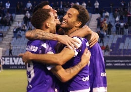 Los jugadores del Jaén en una celebración