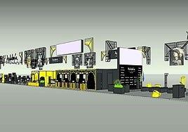 Imagen virtual del montaje del expositor de Andalucía en la WTM de Londres.
