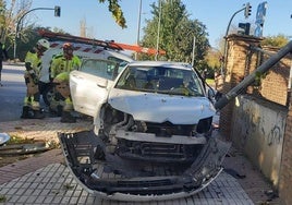 Estado en el que quedó el vehículo tras la colisión.