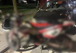Motocicleta con la que el conductor realizó las maniobras sancionables.