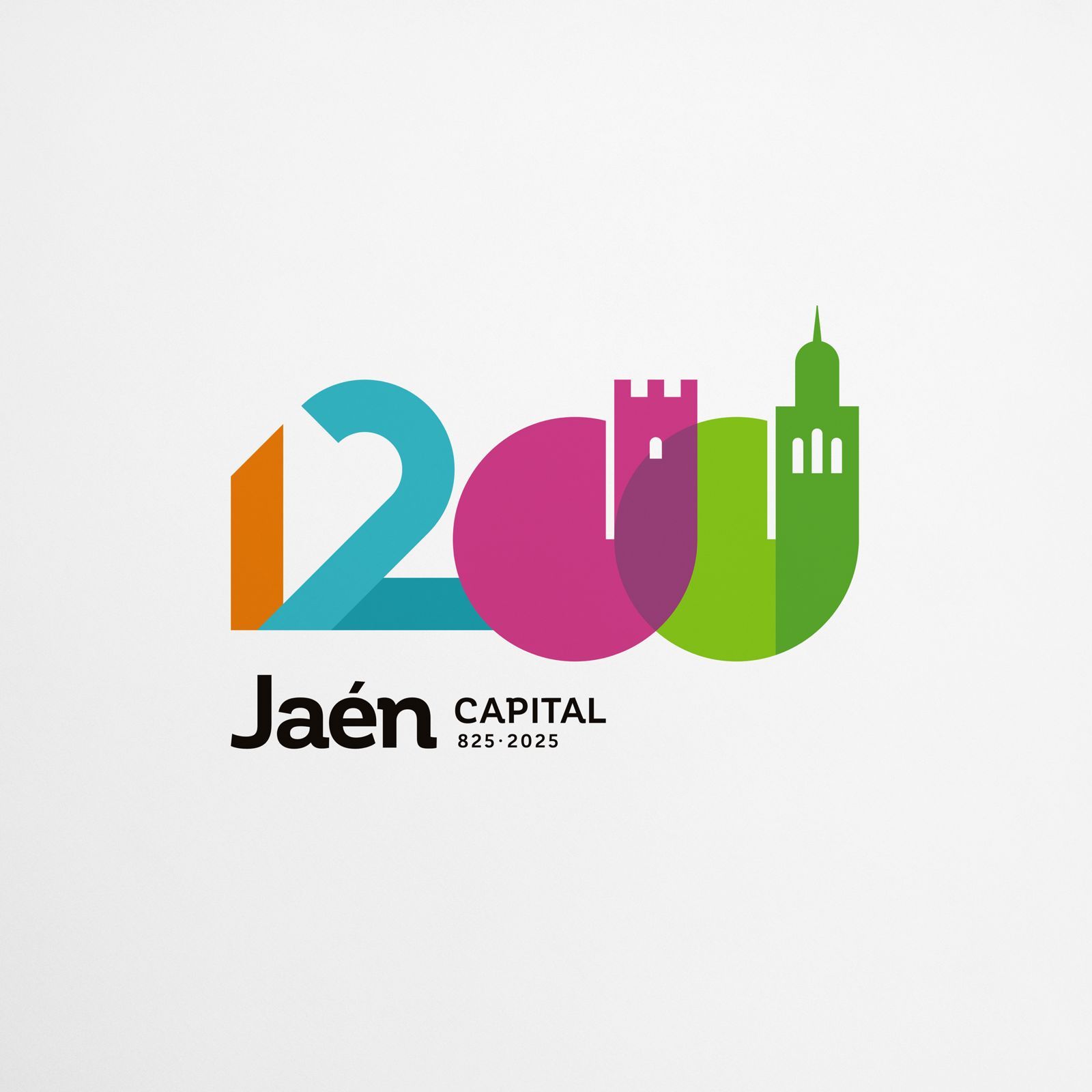 El logo para celebrar los 1.200 años de capitalidad de Jaén.