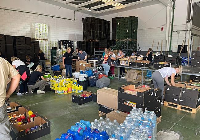 El material acopiado por las empresas y ciudadanos de la Costa.