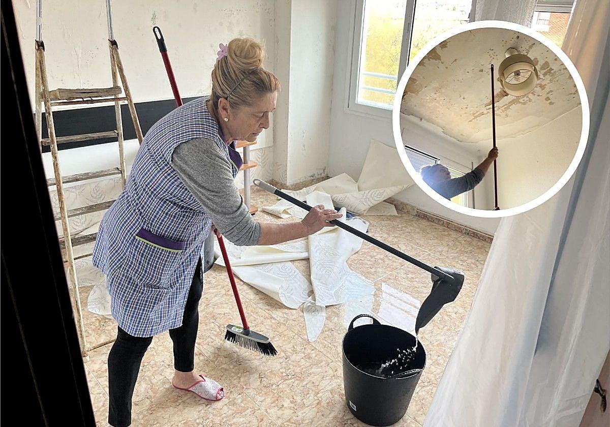 Los pisos de Norte con el tejado en obras vuelven a inundarse: «Fue un descontrol»