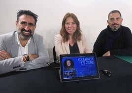 Lauren Sánchez, Eva Gamallo y Julio Grosso, en la presentación.