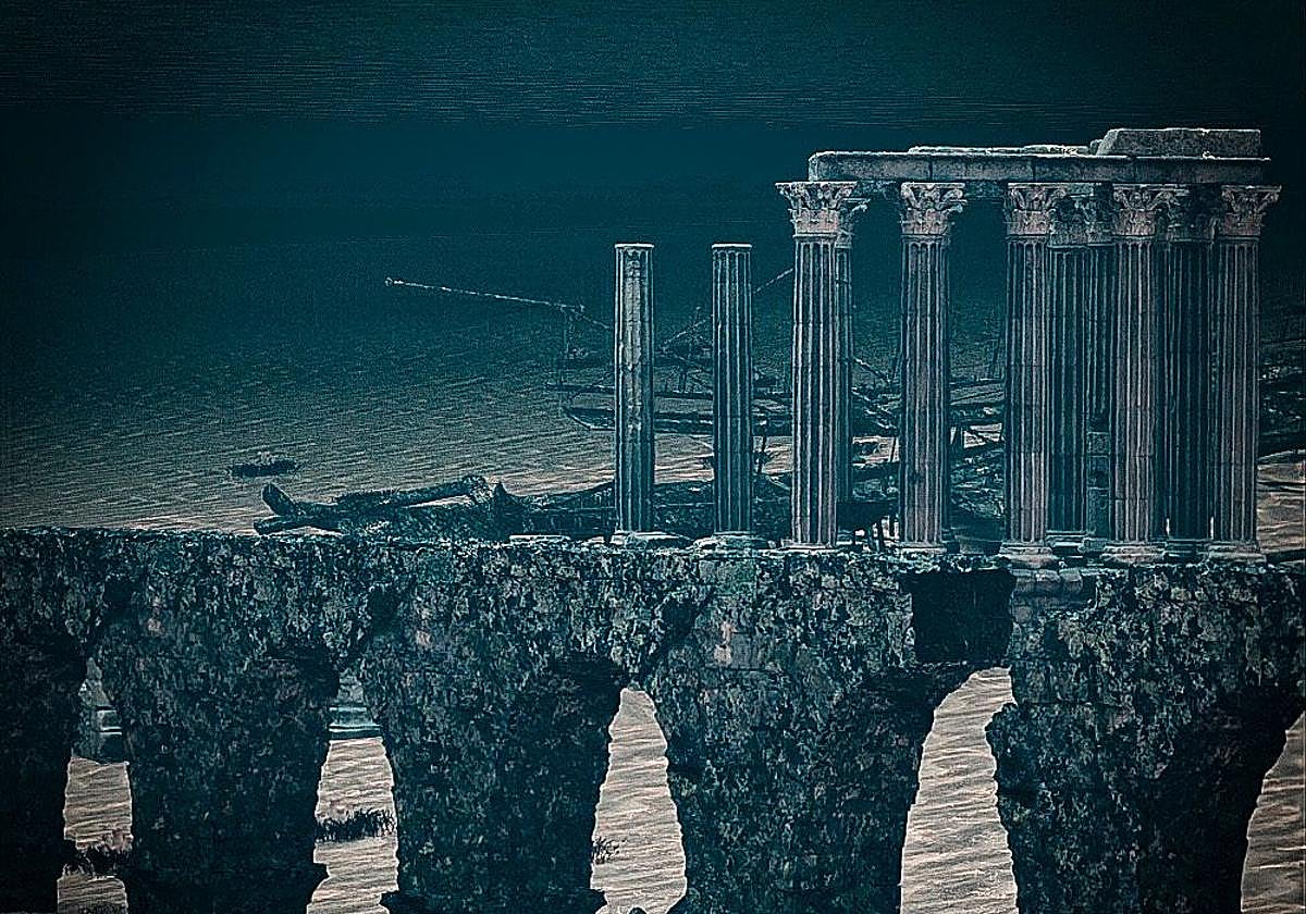 Fotografía de como quedaría el parque n el fondo del mar.