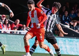 Arribas durante el partido contra el Cartagena