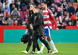 Pablo Insua pide el cambio al marearse.