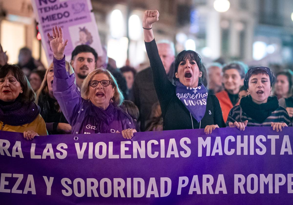 Las imágenes de Granada en Día de la Eliminación de la Violencia contra las Mujeres