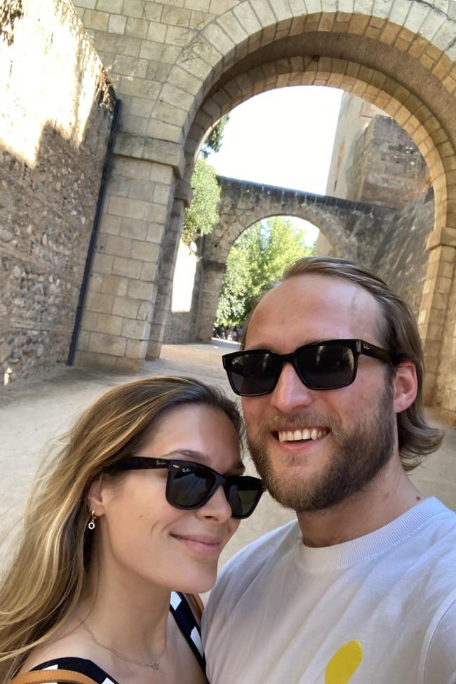 Fabia y Vicent, en la Alhambra.