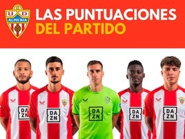 Las puntuaciones del Almería 4 - 0 Córdoba