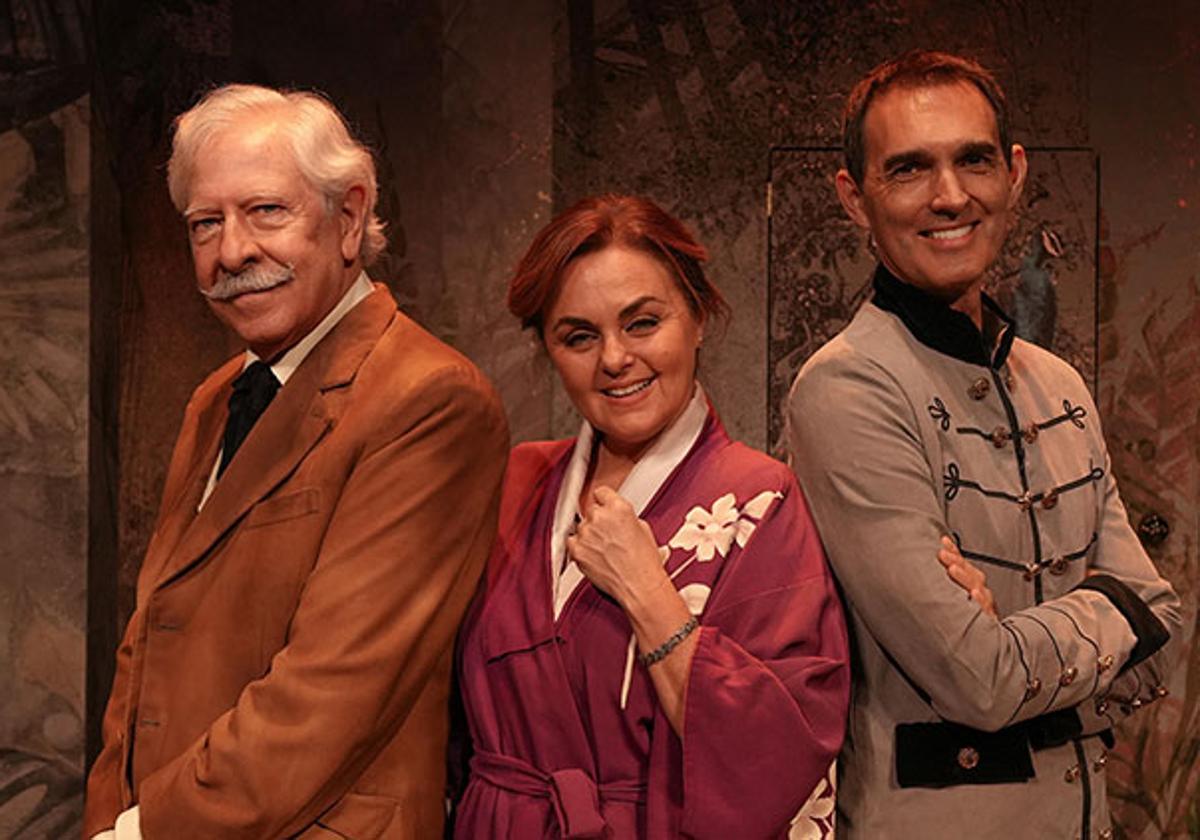 Juan Meseguer, Carmen Morales y Juan Carlos Rubio, en 'Querida Agatha Christie'.