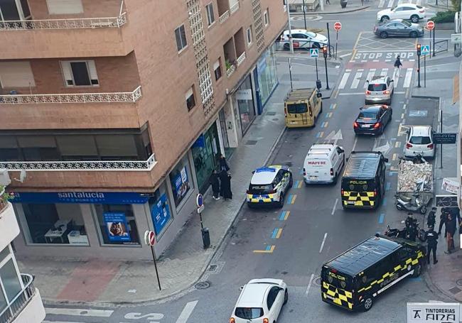 Dispositivo policial en la zona.