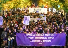 Marcha contra la violencia machista celebrada esta semana.