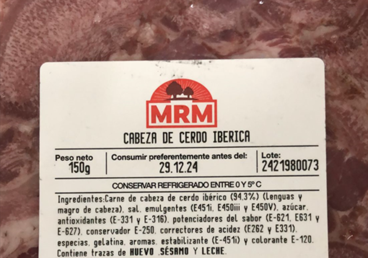 Imagen principal - Productos afectados por la alerta.