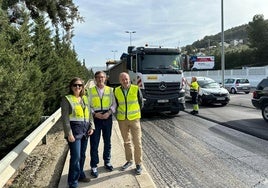 Visita a las obras en el acceso a la capital.