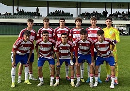 Formación del Granada juvenil.