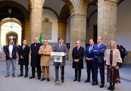 Rueda de prensa de los rectores de las universidades andaluzas en Sevilla.