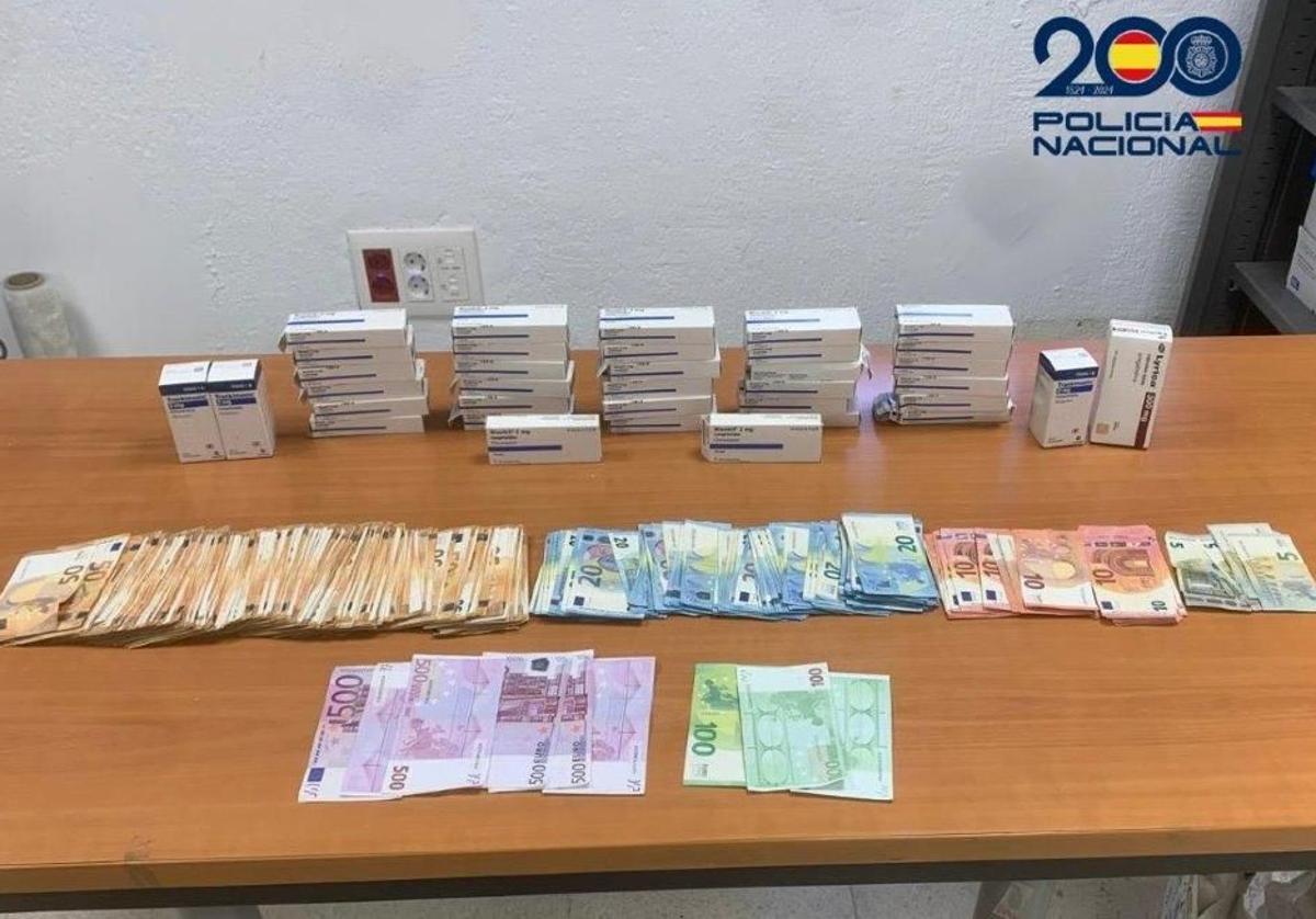 Se han intervenido 2.160 comprimidos de benzodiacepinas y 17.920 euros en efectivo.