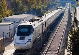 Tren circula por Granada.