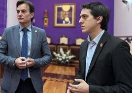 Agustín González y Luis García Millán, en el salón de plenos, en una imagen de archivo.