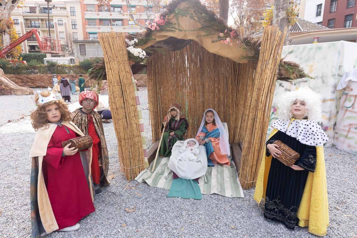 Las imágenes del belén viviente de Siervas del evangelio