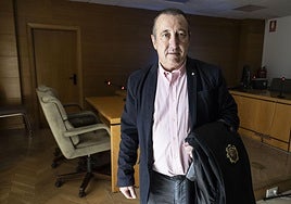 El magistrado Manuel Piñar, en los juzgados de La Caleta.