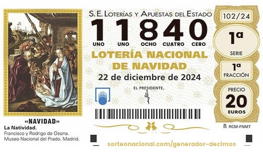 Lotería de Navidad 2024.