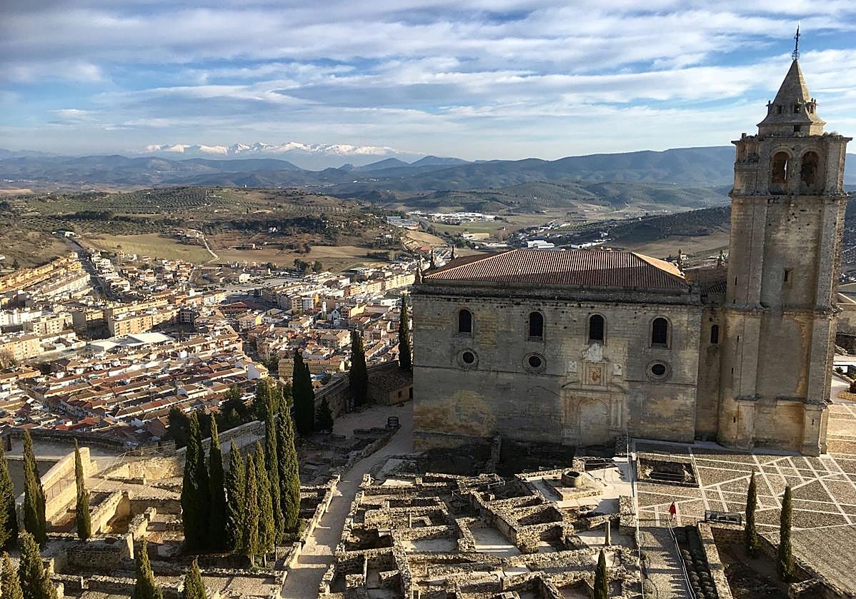 Vistas de Alcalá la Real desde la fortaleza de la Mota.