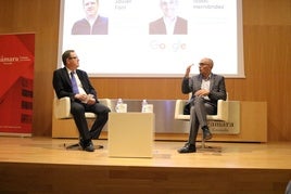 Javier Toni, de Strada e Isaac Hernández, de Google Cloud Iberia durante la presentación de la primera edición del máster.